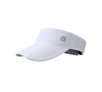 GADIEMKENSD UPF 50+ Foldable Visor Hats, Breathable, Unisex Design for Golf, Tennis, Running. White