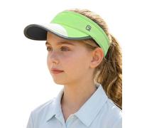 GADIEMKENSD Visera Infantil para el Sol, UPF 50+ para niñas, Gorra Ligera y Reflectante, Visera Deportiva Ajustable, Correr, Tenis, Deportes al Aire Libre en Verano, Verde Brillante