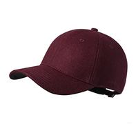 GADIEMKENSD Winter Baseball Caps Wool Dad Hat Warm Trucker Hats Work Cap Workout Thick for Mens Womens Clothing Sport Novelty The Dem En Apparel Fabric Men Woolen Unstructured, Red M