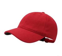 GADIEMKENSD Winter Baseball Caps Wool Dad Hat Warm Trucker Hats Work Cap Workout Thick for Mens Womens Unstructured, Christmas Red M