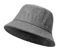 GADIEMKENSD Winter Bucket Hat - Premium Wool, Packable, Plain Colors, Warm Soft Felt Wool Bucket Hats for Women Men Unisex Casual Outdoor Hiking Fisherman Cap Dark Gray L