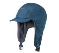 GADIEMKENSD Winter Trapper Hunting Hat with Brim Visor Ear Flaps Reflective Baseball Cap Warm Aviator Hats for Ski Rain Work Golf Running Outdoor Dark Blue