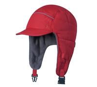 GADIEMKENSD Winter Trapper Hunting Hat with Earflaps Brim Visor Reflective Baseball Cap Warm Aviator Hats for Ski Rain Running Work Golf Outdoor Red