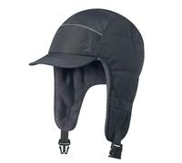 GADIEMKENSD Winter Trapper Hunting Hat with Earflaps Brim Visor Reflective Baseball Cap Warm Aviator Hats for Ski Rain Golf Work Running Outdoor Dark Gray