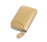 GADIEMKENSD Women Credit Card Holder Security RFID Wallet Zipper for Travel Leather Accordion Wallets Inserts Case Business Cards Organizer Compact Credit Card Cash Slots Champagne Gold