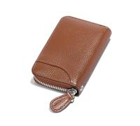 GADIEMKENSD Women Credit Card Holder Small RFID Wallet Zipper for Travel Leather Accordion Wallets Inserts Case Photo Business Cards Organizer Cute Compact Credit Card Slot Cash Slots Tan