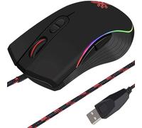 GADIRIA DunMoon - Ratón Gaming con Cable - dpi Ajustables hasta 7200, Gaming Mouse Óptico, Ergonómico, Led con 7 Botones Programables, Iluminación RGB para PC, Portátil, Ordenador - Raton Gamer.