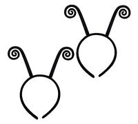 GADITIEK 2 diademas con diseño de mariposa, diadema de mariposa para mujer, ajustable, terciopelo negro, abejas, escarabajo, antena, hormigas para disfraces, accesorios de carnaval