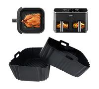 GADITIEK 2 Piezas Molde de Silicona para Cosori Freidora de Aire con Doble Cesta 8,5L Air Fryer, Accesorios Reutilizables Freidora de Aire Insertos de Silicona para COSORI CAF-R901-AEU