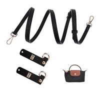 GADITIEK Correa Bolso Bandolera para Longchamp Bolsos Mujer Mini, Cuero Ajustable Hebillas Correa Bandolera para Longchamp Le Pliage Mini Bolsa (negro)