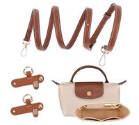 GADITIEK Correa para Longchamp Mini-Correa Bolso Bandolera, diseño de Correa con Hebilla Ajustable sin Perforaciones, de Bolsos de Fieltro con múltiples Bolsillos (Marrón, 1.2CM)