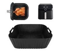 GADITIEK Molde de Silicona para Moulinex Easy Fry Mega, Freidora de Aire, 7,5 L Capacidad XL EZ8558F0, Accesorios Reutilizables Freidora de Aire Insertos de Silicona para Ninja MAX Pro 6,2L AF180EU
