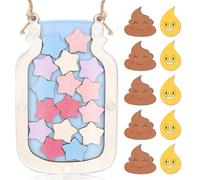 GADITIEK Tabla De Recompensas para Niños, Potty Training Recompensas, Responsabilidad Motivadora, Quehaceres Recompensas, Aula Tarro De Recompensas para Chico Chica Alumno (Estrella)