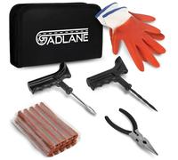 GADLANE 7PCS Kit Repara Pinchazos Moto sin Cámara - Kit de Reparación de Neumáticos de Emergencia para Coche, Motocicleta, Camión, ATV con 20 Mechas