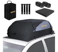 GADLANE Bolsa de Techo para Coche 400L, Impermeable, para automóviles con/sin portaequipajes con 4 Correas Resistentes, Alfombrilla Antideslizante y Bolsa de Almacenamiento (Gris/Negro)