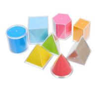 Gadpiparty 1 Juego De Formas Geométricas - Manipuladores De Geometría 2D Y 3D Para Niños - Redes Plegables Transparentes Y Figuras Sólidas (1 96) - Herramientas De Aprendizaje De Matemáticas