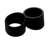 Gadpiparty 1 par de protectores oculares de microscopio con diseño ergonómico y material plástico, protectores oculares de goma negra que evitan los desechos, adecuados para ciencia en el aula y uso
