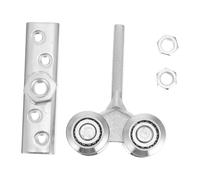 Gadpiparty 1 Pc Polea De Puerta Pista De Puerta Corredera Rueda De Compuerta Rodillo Guía Ruedas De La Puerta De Granero Espesar La Rueda De La Puerta Ruedas Para Carro Acero Silver