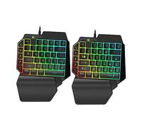 Gadpiparty 1 Pc Teclado de una Sola Mano Teclado del Ordenador portátil Juegos de Teclado Clave teclados Teclado para Juegos Teclado retroiluminado Mixto Teclado RGB Mezcla Pistolero k15