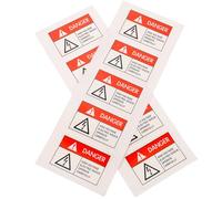 Gadpiparty 10 calcomanías de advertencia de seguridad autoadhesivas con texto de fuente grande, fáciles de despegar y pegar, adecuadas para garaje y mudanzas a otra casa