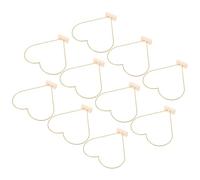 Gadpiparty 10 Juegos Aros Metálicos Dorados con Base de Hierro y Madera para Decoración de Boda, Centro de Mesa Fácil de Usar y Estable para Adornos de Mesa