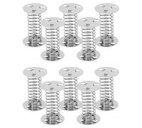 Gadpiparty 10 Piezas Bases de Muelles Espiral para Manualidades Plata Autoadhesiva Soporte para Muñecas con Cabeza Giratoria Accesorios DIY para Decoración y Juguetes Interactivos