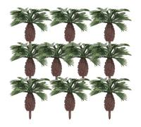 Gadpiparty 10 Piezas de Árbol Miniatura de Plástico para Maquetas, Modelo de Palma Pequeña de 4 Cm, Decoración para Paisajismo y Mesas de Arena, Adecuado para Bricolaje y Escenas en