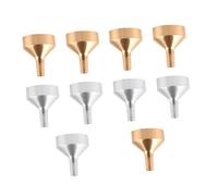 Gadpiparty 10 piezas Embudos Mini Metálicos para Transferencia Resistentes y Rayaduras Herramientas Portátiles para Aceites Esenciales y Perfumes para Uso Fácil y Seguro