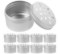 Gadpiparty 10 Piezas Kit de Recipientes de Aluminio para Entrenamiento Olfativo Perros Caja con Tapa Perforada para Adiestramiento Nariz y Búsqueda Herramienta de Trabajo para Perros de