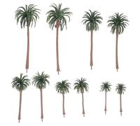 Gadpiparty 10 Piezas Palmeras Artificiales de Plástico Resistente Modelos de Cocoteros Miniatura para Decoración de Micro Paisajes y Maquetas de Mesa de Arena para Dioramas y Proyectos DIY