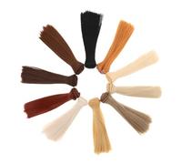 Gadpiparty 10 Piezas Pelucas para Muñecas Fibra Sintética Resistente al Calor Extensiones de Cabello Recto Accesorios para Manualidades y Estilismo de Muñecas