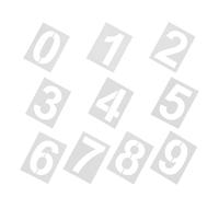 Gadpiparty 10 Piezas Plantillas Números Reutilizables de Plástico de Plantillas para Pintar Números Casa Exterior Dirección Buzones Resistente al Clima