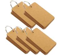 Gadpiparty 10 piezas Tarjetas Kraft con Anilla Metálica para Estudio Escolar y Oficina Resistentes y para Memorización y Organización