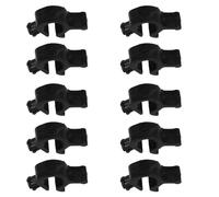 Gadpiparty 10 soportes de alambre para linterna de casco y gorra, material de polietileno resistente con fácil instalación, clips de cable negros para aplicaciones mineras e industriales