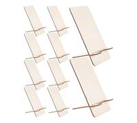 Gadpiparty 10 soportes de teléfono de madera para escritorio, soporte portátil de madera sin terminar, color beige, para uso en la oficina o crear regalos únicos de cumpleaños y amistad