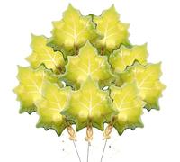 Gadpiparty 10 Unidades Globo de Fiesta de Otoño Forma de Hoja de Arce de Aluminio para Decoración en Fiestas de Acción de Gracias y Eventos Obsequios
