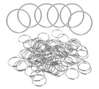 Gadpiparty 100 Anillos Divididos de Acero Inoxidable 304 Redondos para Llaveros, Diámetro 25 Mm, Accesorios DIY para Llaves, Manualidades y Colgantes, Organizador Práctico para Casa y Coche