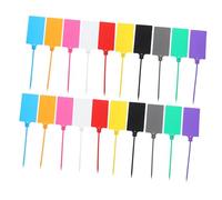 Gadpiparty 100 Etiquetas Colgantes de Plástico Cuerda para Logística y Etiquetado, Resistentes y Prácticas para Embalaje y Prevención de Pérdida de Información Color Color Aleatorio