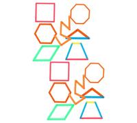 Gadpiparty 100 Palos Geométricos de Plástico, Material Didáctico Creativo para Mejorar Habilidades Matemáticas en Educación en Casa y Aula