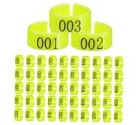 Gadpiparty 100 Piezas Anillos para Patas de Aves Pequeñas Unidades Numeradas Anillas Reutilizables de Plástico Resistentes para Identificación y Distinción de Pollos y