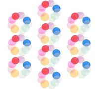 Gadpiparty 100 Piezas de Conchas Planas Transparentes y Coloridas, Material para Hacer Joyas y Carillón de Viento, Cuentas Redondas de Concha Náutica para Bricolaje y Decoración Artesanal