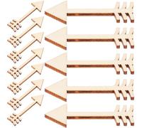 Gadpiparty 100 Piezas de Flechas de Madera Rústicas para Manualidades, Color Caqui, Aptas para Pintar y Escribir, Ideales para Decorar Tu Hogar y Proyectos DIY