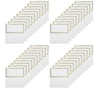 Gadpiparty 100 Tarjetas de Lugar para Banquetes en Papel Dorado Diseño Elegante, Fáciles de Escribir y Plegables para Decoración de Bodas y Mostrar Nombres