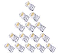 Gadpiparty 100piezas Conector Cata Perforado para Cable de Sólido y Trenzado Enchufe de Transparente de PC Duradero con Chips Chapados para Conexión Estable y Fácil Instalación