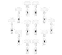 Gadpiparty 12 clips de publicidad pop de doble cabeza, soportes para carteles de exhibición de mercancías, etiquetas de precio y clips para tarjetas de póster para suministros de tienda minorista