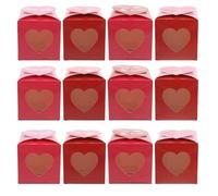 Gadpiparty 12 Piezas Cajas de Forma de Corazón Hueco para San Valentín Recuerdos de Boda Regalos Originales para Mujer para Dulces y Golosinas Fiestas