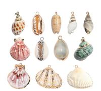 Gadpiparty 12 Piezas Conchas de Mar de Plástico para Dijes, de Joyería DIY