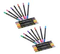 Gadpiparty 12 Piezas Marcadores para Colorear de Doble Punta y Doble Color | Base de Agua, Líneas Finas y Anchos, No Traspasa, Limpieza Fácil, Plástico, Escuela y Aula