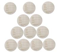 Gadpiparty 12 Piezas placa de tablón de anuncios para un nuevo bebé signo de anuncio de nacimiento de recién nacido signo de anuncio de nombre de bebé marca de nacimiento Madera Caqui