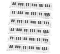 Gadpiparty 15piezas Regla De Temas Musicales para Estudiantes De Plástico Teclado De Piano para Actividades De Aprendizaje El Aula Estudio Dibujo y Útiles Escolares